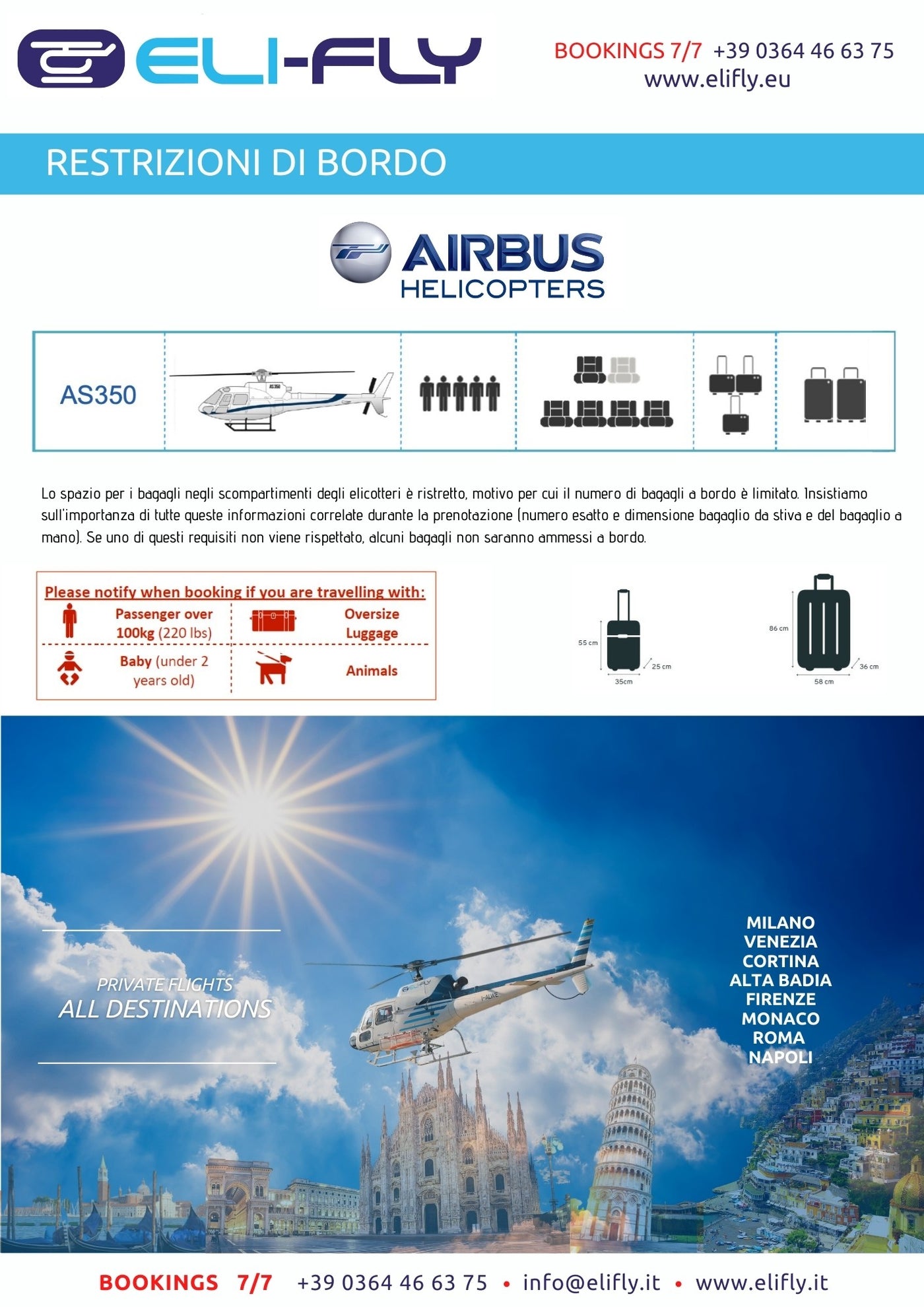Helicopter disposal model AS350 helicopter MILANO Bresso airport to Cinquale airport LILQ
