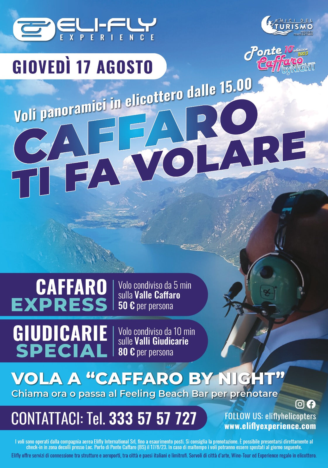 ELI-FLY | Voli in elicottero Ponte Caffaro (BS) IDRO TI FA VOLARE SUMMER edition 2023